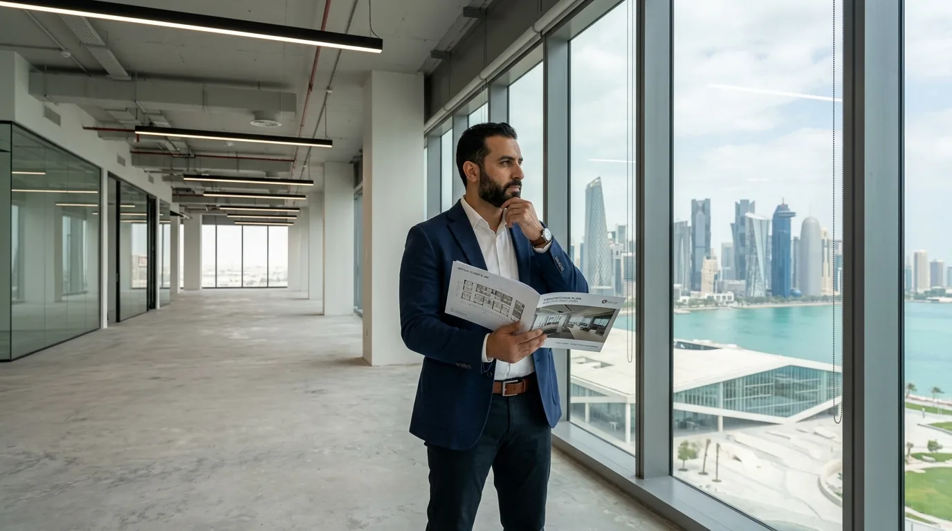 Executive planning office furniture layout in Doha Qatar